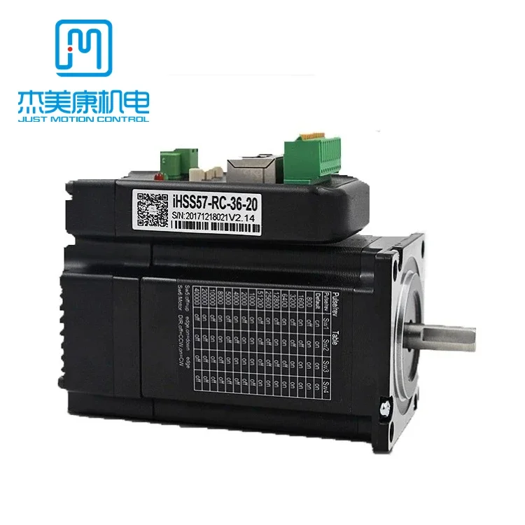 JMC Nema 23 2-Phase 2Nm 4.5A Integrated CANopen RS485 Modbus-RTU Stepper Motor & Driver for CNC Machine Kits IHSS57-36-20-RC