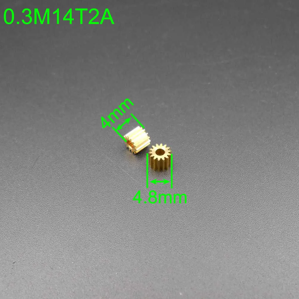 20Pcs/Lot 0.3M 14T 142A H 4mm 14T2A Brass Gear 0.3 Modulus 14 Teeth T=14 Bore Hole Aperture 2mm ( Tight Fit ) 2A DIY Accessories