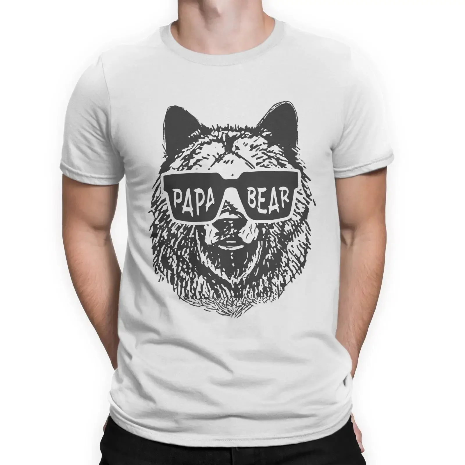 Papa Bär T Shirt lustig Geschenkidee Geburtstag cool Grizzly Vatertag vintage Washed Casual streetwear graphic Stylish