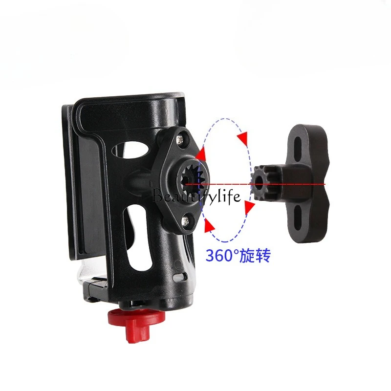 Motorcycle bicycle kettle holder, round tube installation, water cup bracket, multi-angle adjustment and installation