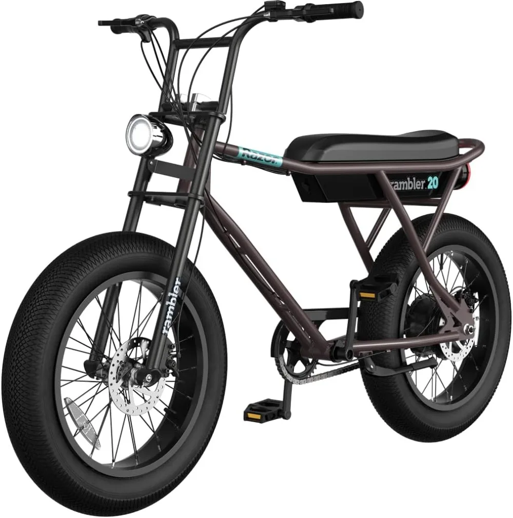 Rambler 20 – Class 2 Adult Electric Bike with Retro Style, Up to 19.9 MPH, Up to 16.6 Miles of Range