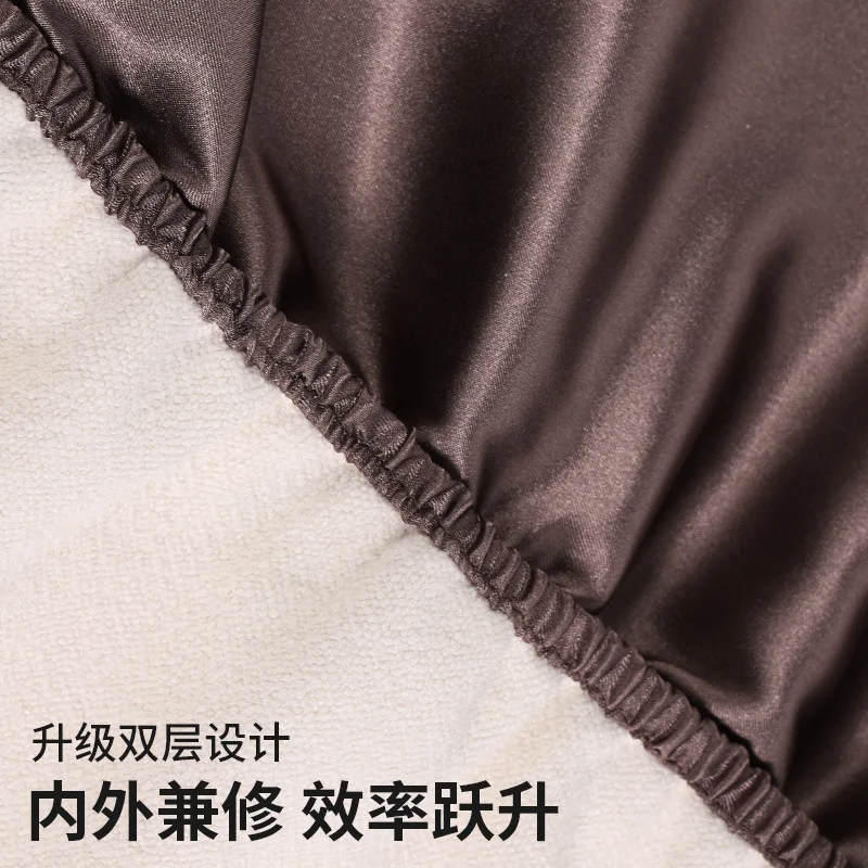 Leopard Print Satin Hair Drying Cap Thickened Tech Ant Cloth Quick Dry Towel Women Luxury Absorbent Shower Headwrap