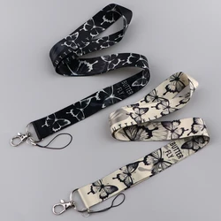 Vintage Butterfly Lanyard For Keys ID Card Cover Pass Mobile Phone Straps Badge Holder Neck Straps Accessories
