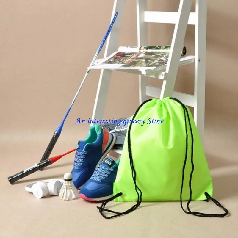 

652D Drawstring Fitness Bag Water Resistant Oxfordcloth Sports Bag Light Weight Drawstring Backpack for Climbing Hiking