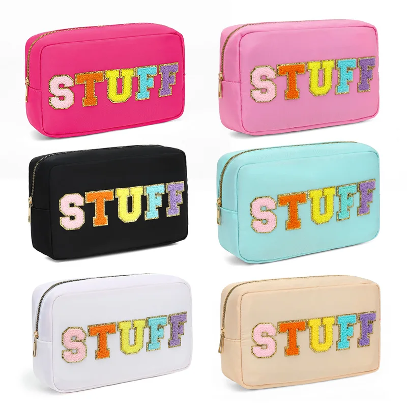 

Cross-Border Letter Pack Girls Cosmetic Bag Trendy Simple Lightweight for Going out Travel Convenient Waterproof Large Capacity