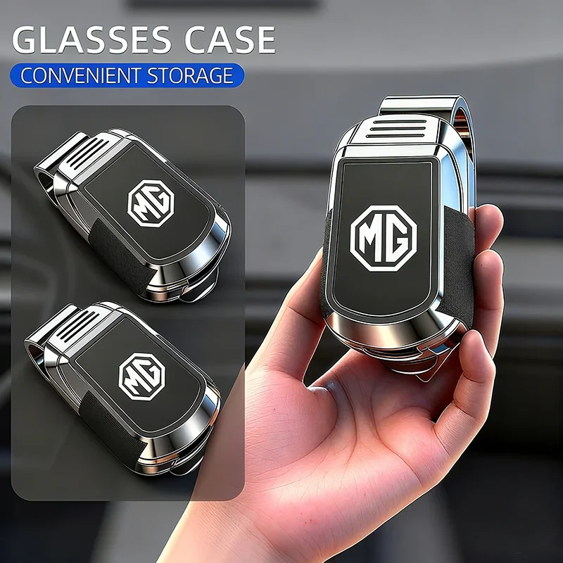 MG Durable Sun Visor Mounted Eyewear Holder Clip Sunglasses Storage Case Fit MG ZS EV HS EHS PHEV MG3 MG4 MG5 MG6 MG7 GT ZR RX5