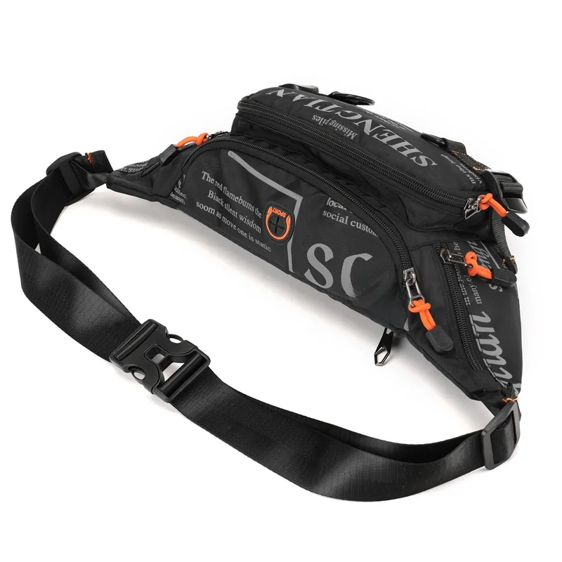 Summer Large Capacity Waterproof Nylon Sports Crossbody Bag for Men Outdoor Casual Mobile Phone Bag Fashionable Leisure Waist... view 3