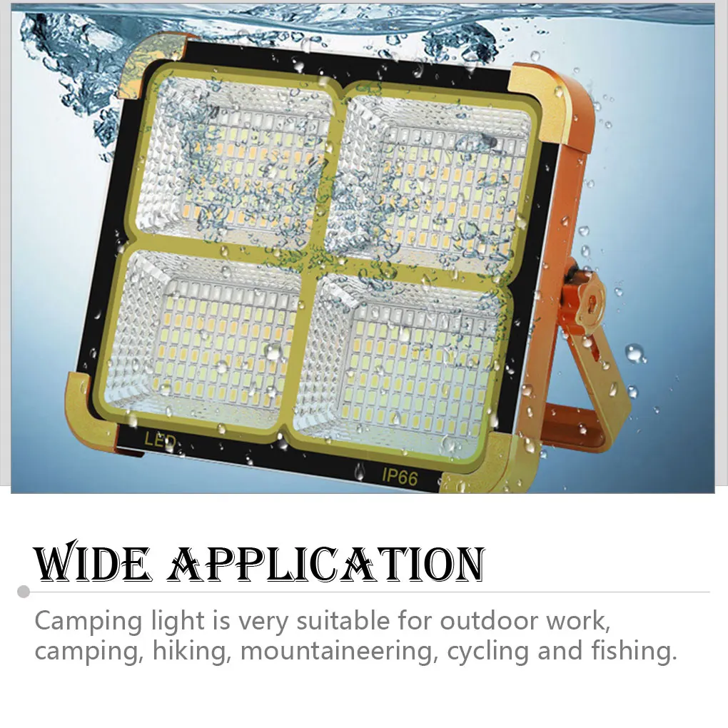 

Solar Camping Lantern Rechargeable Emergency Spotlight Flashlight Light