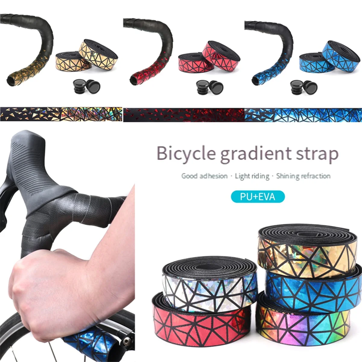 Bike Handlebar Tape Bike Grip with These Bicycle Handle Bar Tape for an Awesome Comfortable Ride Set of 2, Gold