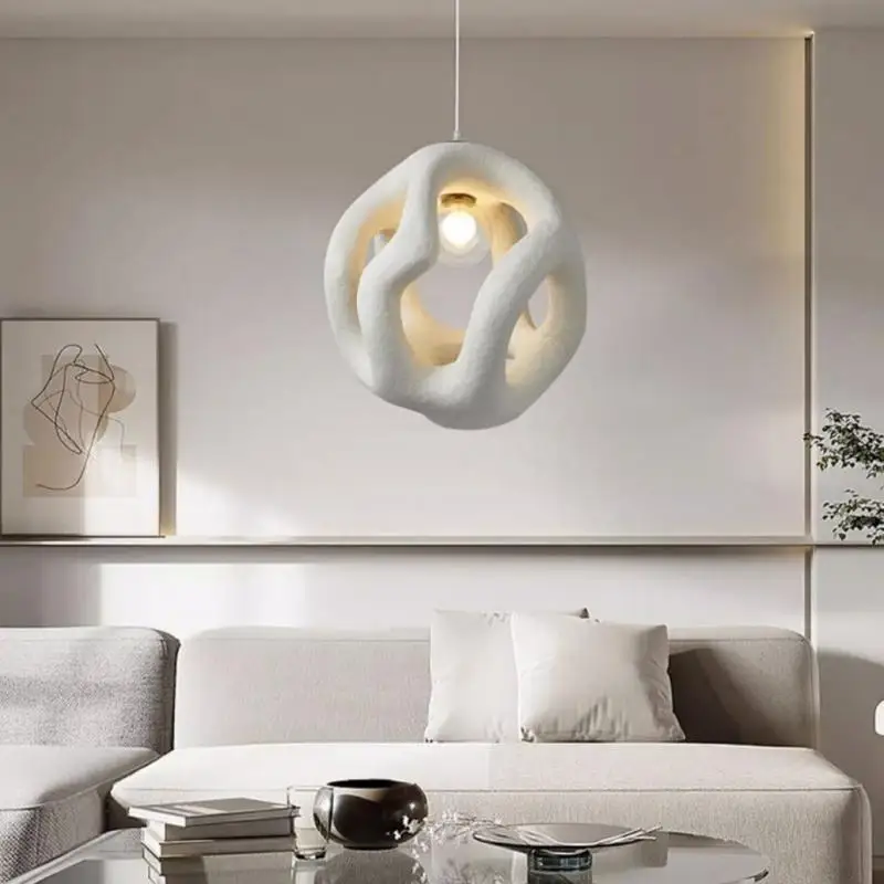 

Japanese Wabi Sabi style pendant light minimalist restaurant bar table lamp, Nordic model bedroom living room lighting fixture