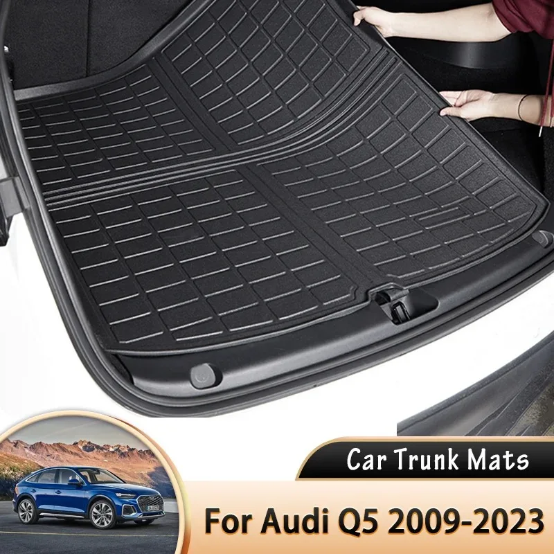 EVA Car Rear Trunk Mat Waterproof Protective Liner Trunk Tray Floor Mats For Audi Q5 Q5L 8R 80A 2009~2023 22019 2020 2021 2022