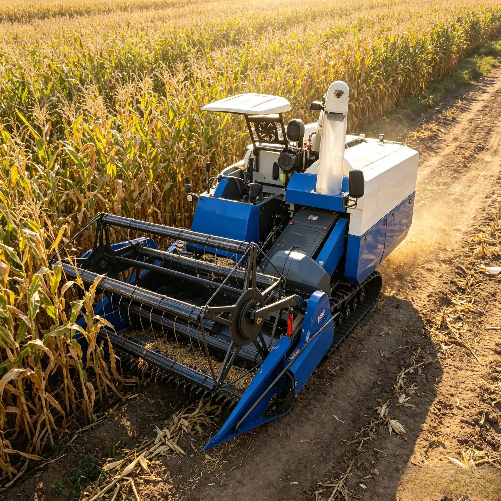 Combine Harvester Agricultural Machinery Rice Paddy Wheat Grain Harvest Machine Farm Equipment Self Propelled Customized