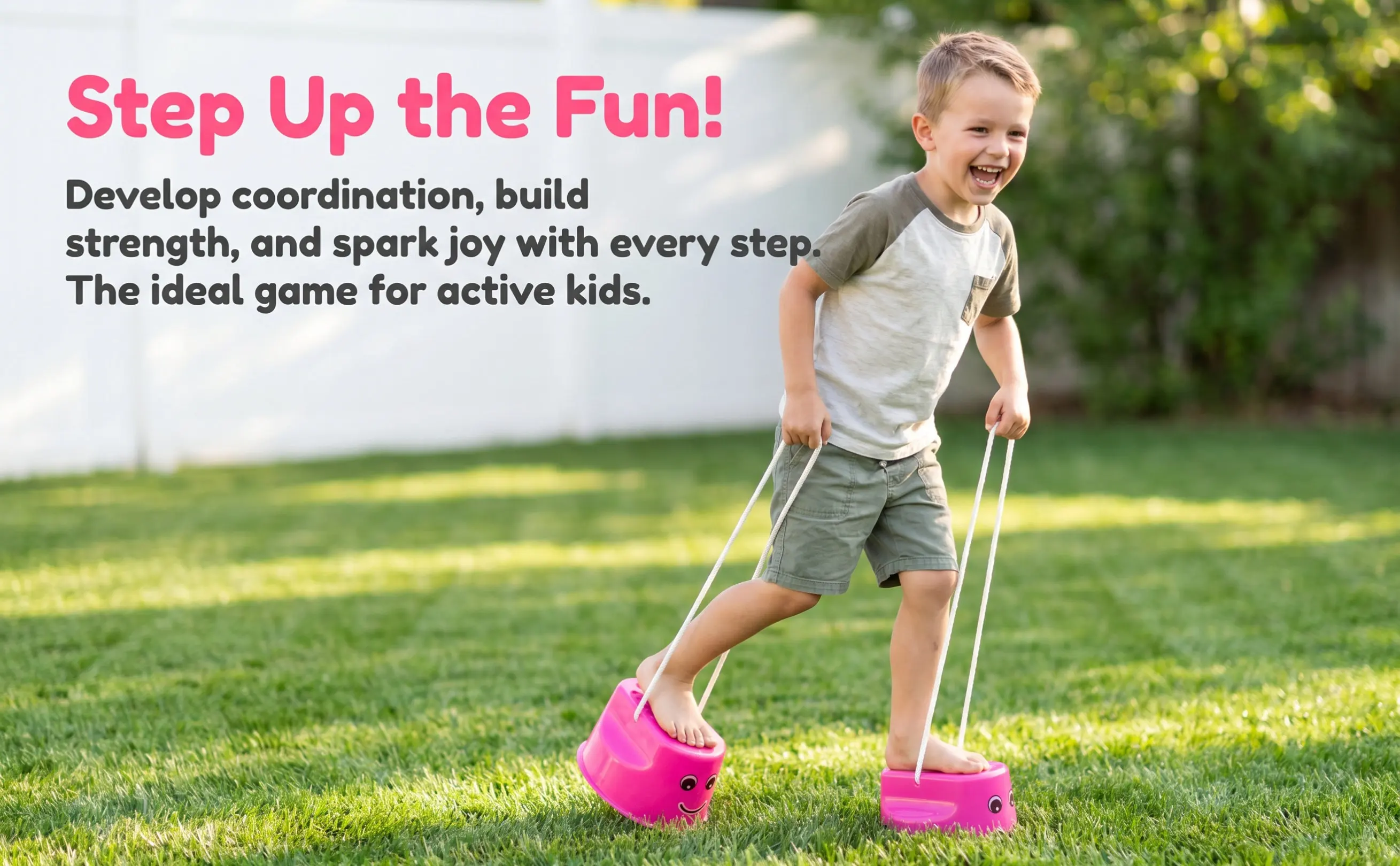 8Pcs Children Stilts Sports Equipment Premium Plastic Equilibrium Exercise Tool for Balance Development Fun Outdoor Activity