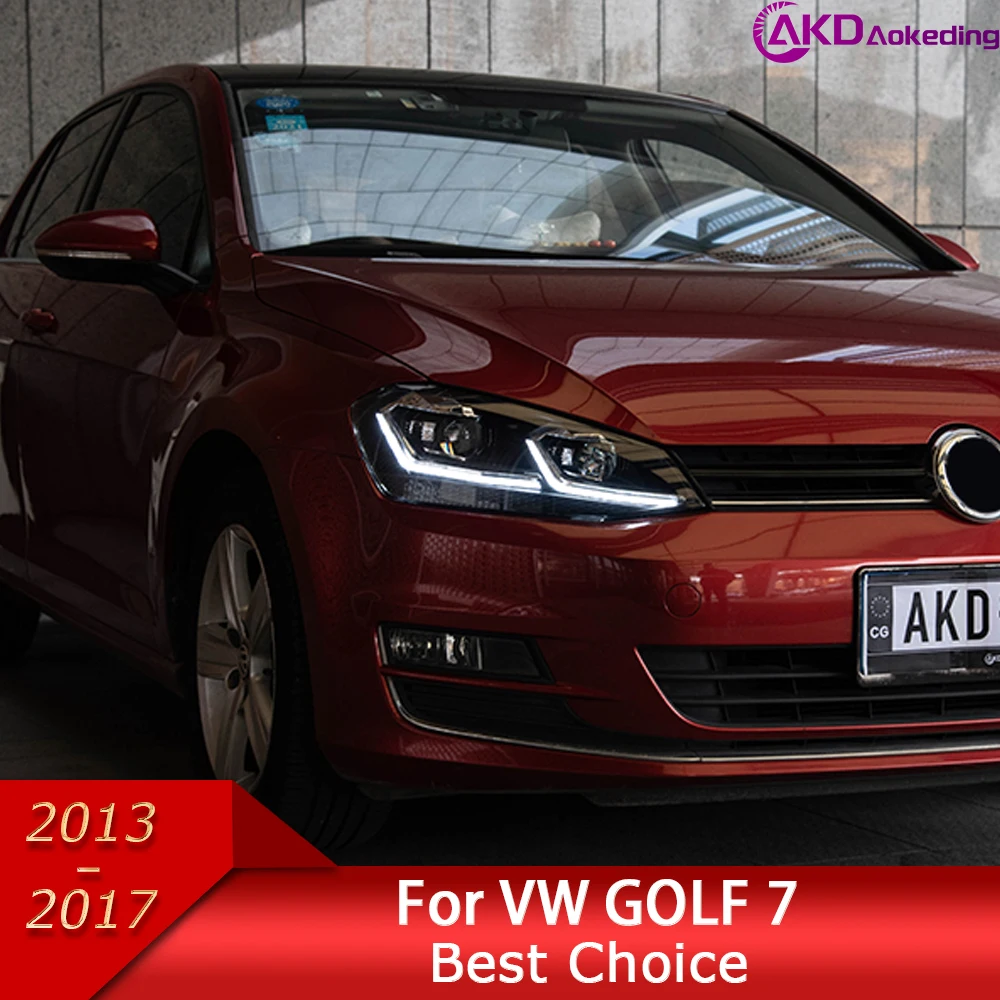 

Car Lights for Golf 7 2013-2017 MK7 LED Auto Headlight Assembly and Front Grill Upgrade Dynamic Bifocal Lens LHD RHD Accessories