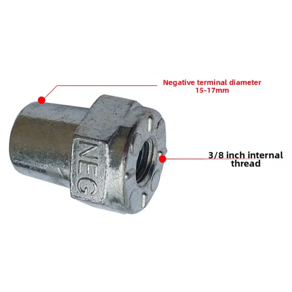 Positive and Negative 3/8in Battery Post Adapters Made of Zinc Alloy for Reliable Automotive Electrical Connections