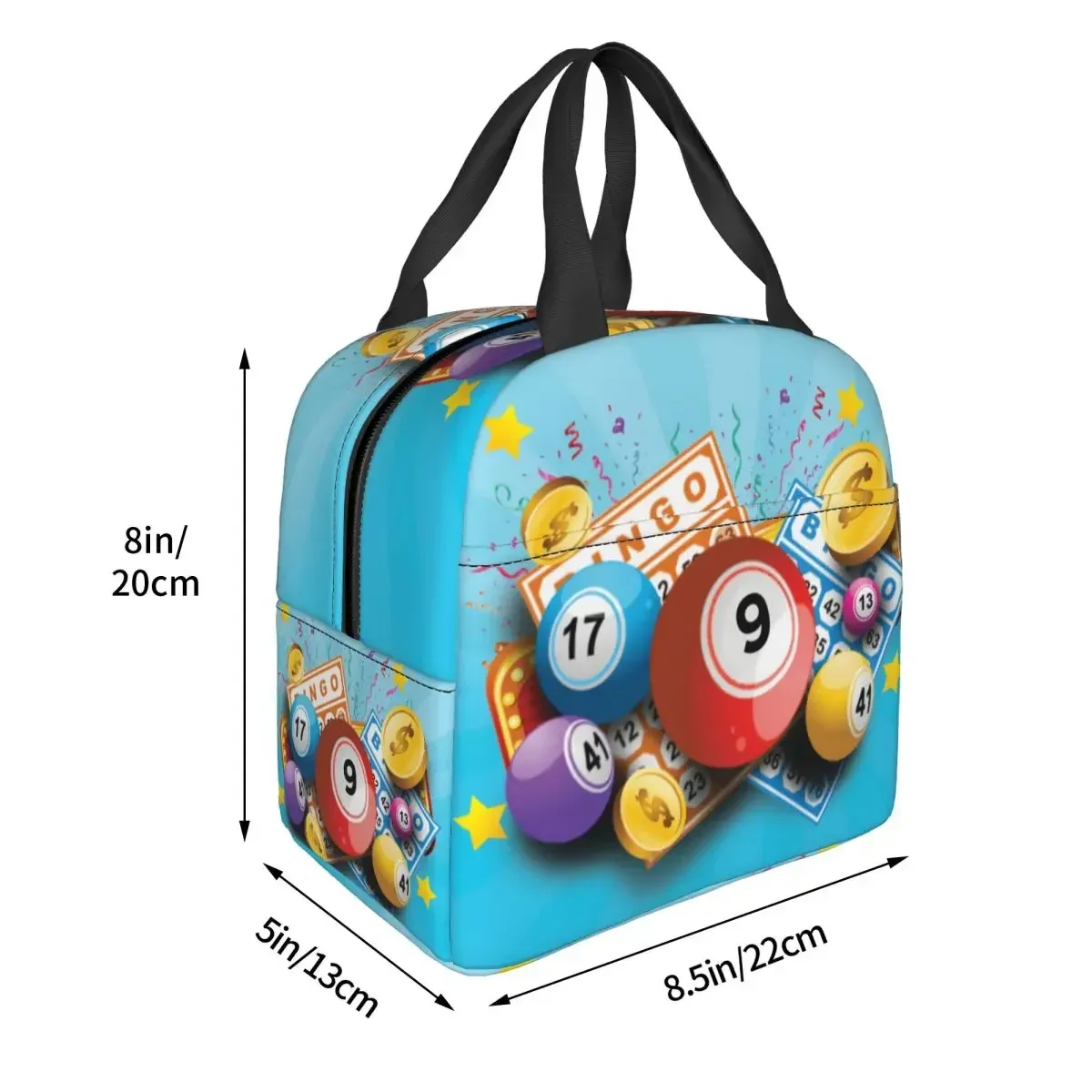 Custom Hot Game Bingo Lunch Box Women Waterproof Cooler Thermal Food Insulated Lunch Bag Kids School Resuable Picnic Tote Bags