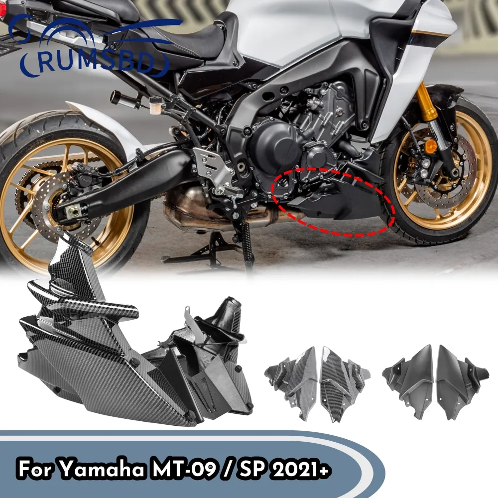 

Motor Lower Belly Pan Engine Chassis Shroud Fairing Guard For Yamaha MT-09 MT09 MT 09 SP 2021-2024 Bellypan Spoiler Cowl Cover