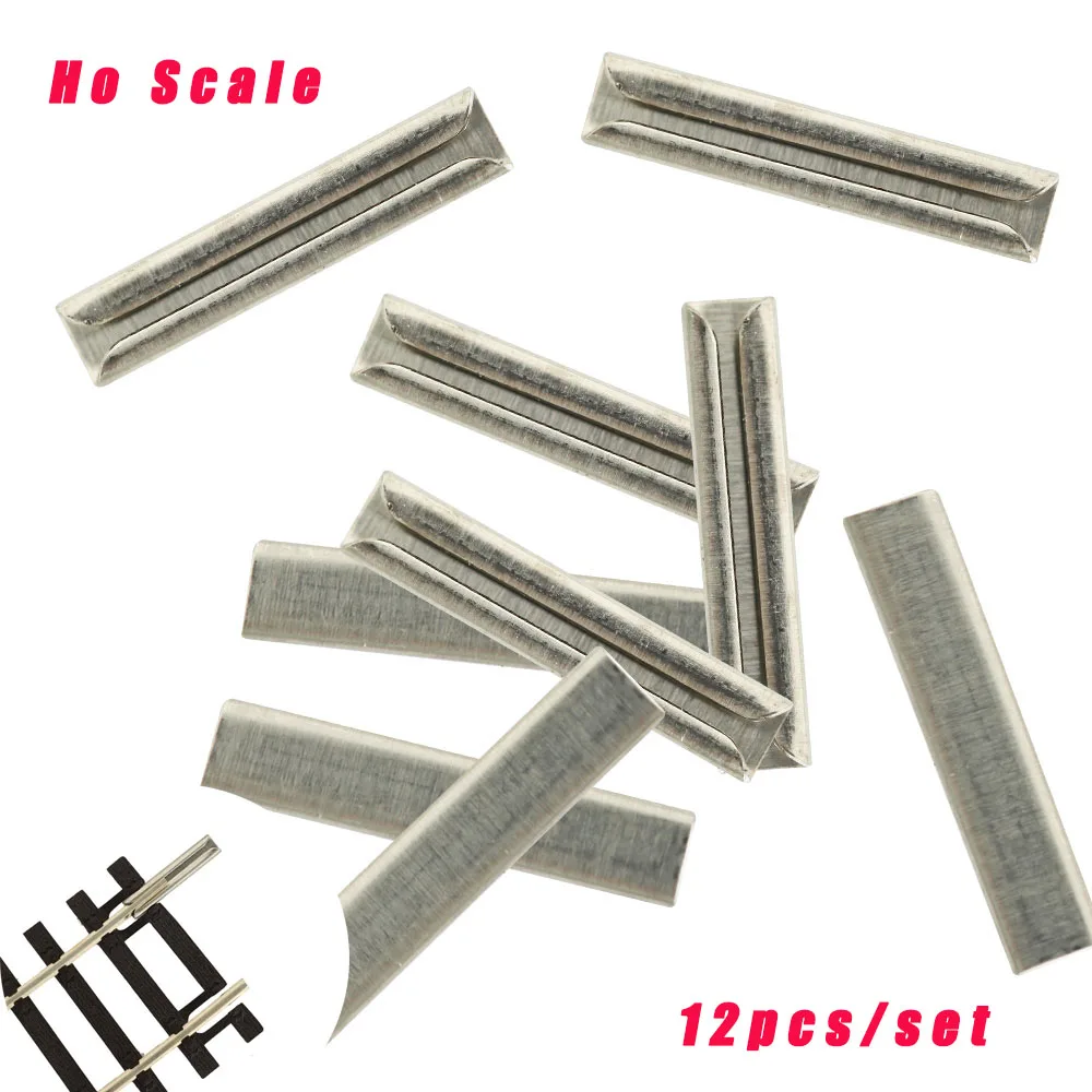 12pcs Ho Scale Alloy Train Track Connector Piece 1:87 DIY Model Making Railway Train Layout for Diorama