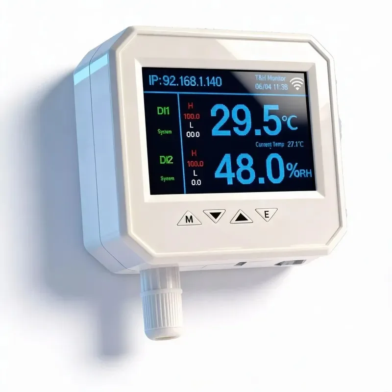 2026 Temperature and Humidity Sensor Can Connect Via WiFi, Powered by PoE, Suitable for Factories and Data Centers