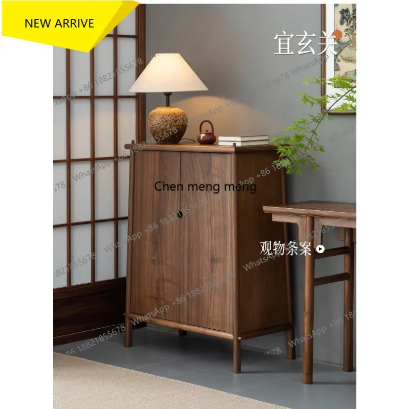 

Шкаф для прихожей DD182, из массива черного ореха, для гостиной, бытовой, из цельного дерева.