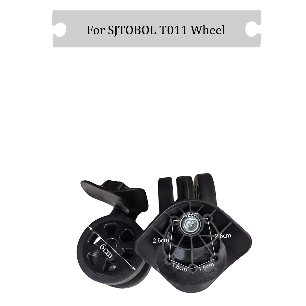 

For SJTOBOL T011 Universal Wheel Black Replacement Suitcase Rotating Silent Smooth Convenient Shock Absorbing Accessories Wheels