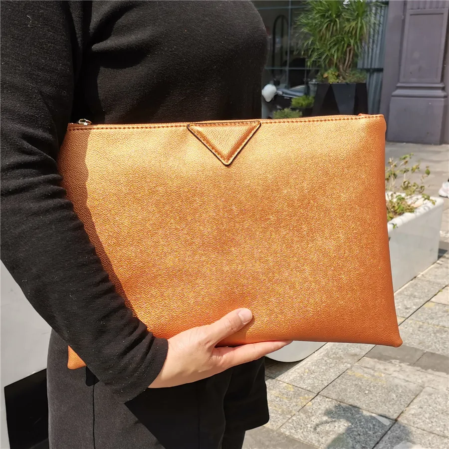 Bolsos de mano de día para mujer, bolso de mano tipo sobre de cuero PU para mujer, bolsos de mano para mujer, bolso de diseño de marca azul, maletín A4 rosa