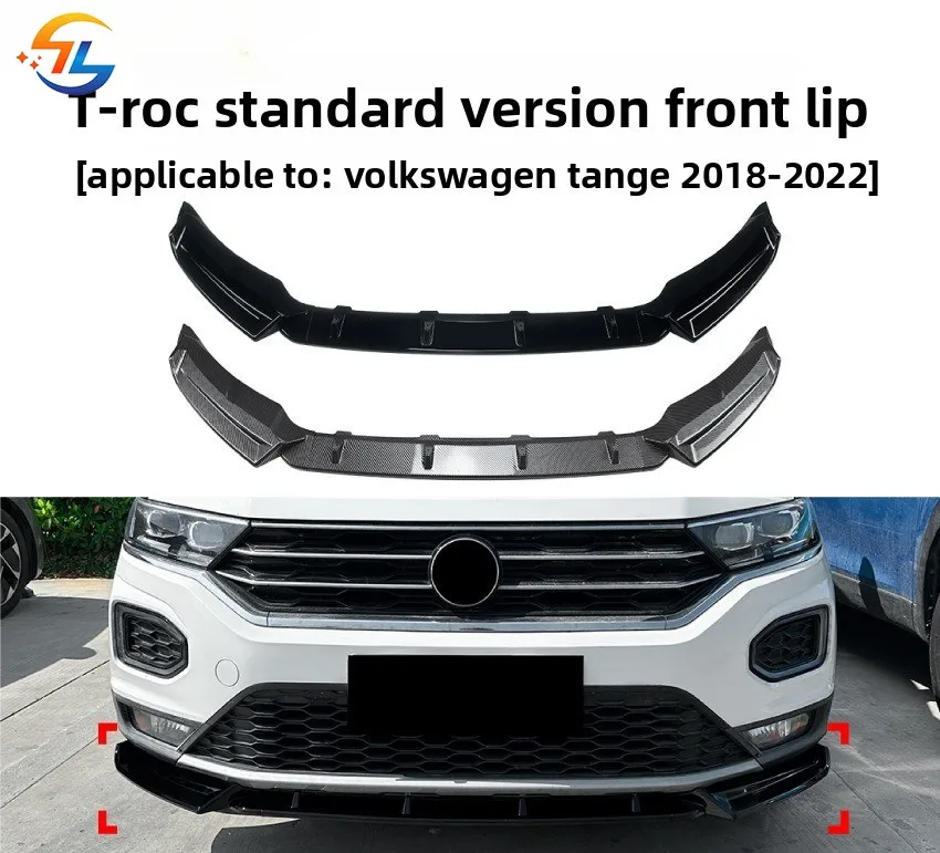 For Volkswagen T-Roc Standard version 2018-2022 Front Lip Spoiler Exterior Modification Parts