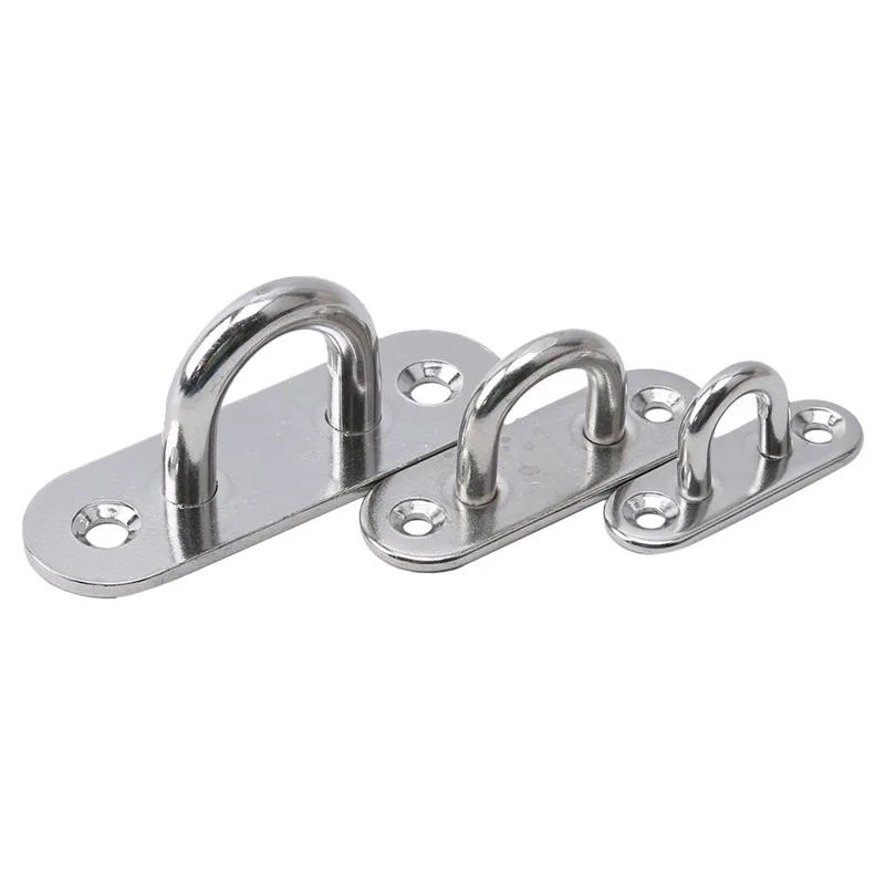 M6 M5 M8 Oval Eye Board Marine Deck Buckle Staple Boat Shade Sail Mounting Fixing Set 304 Stainless Steel Heavy Duty Hanging