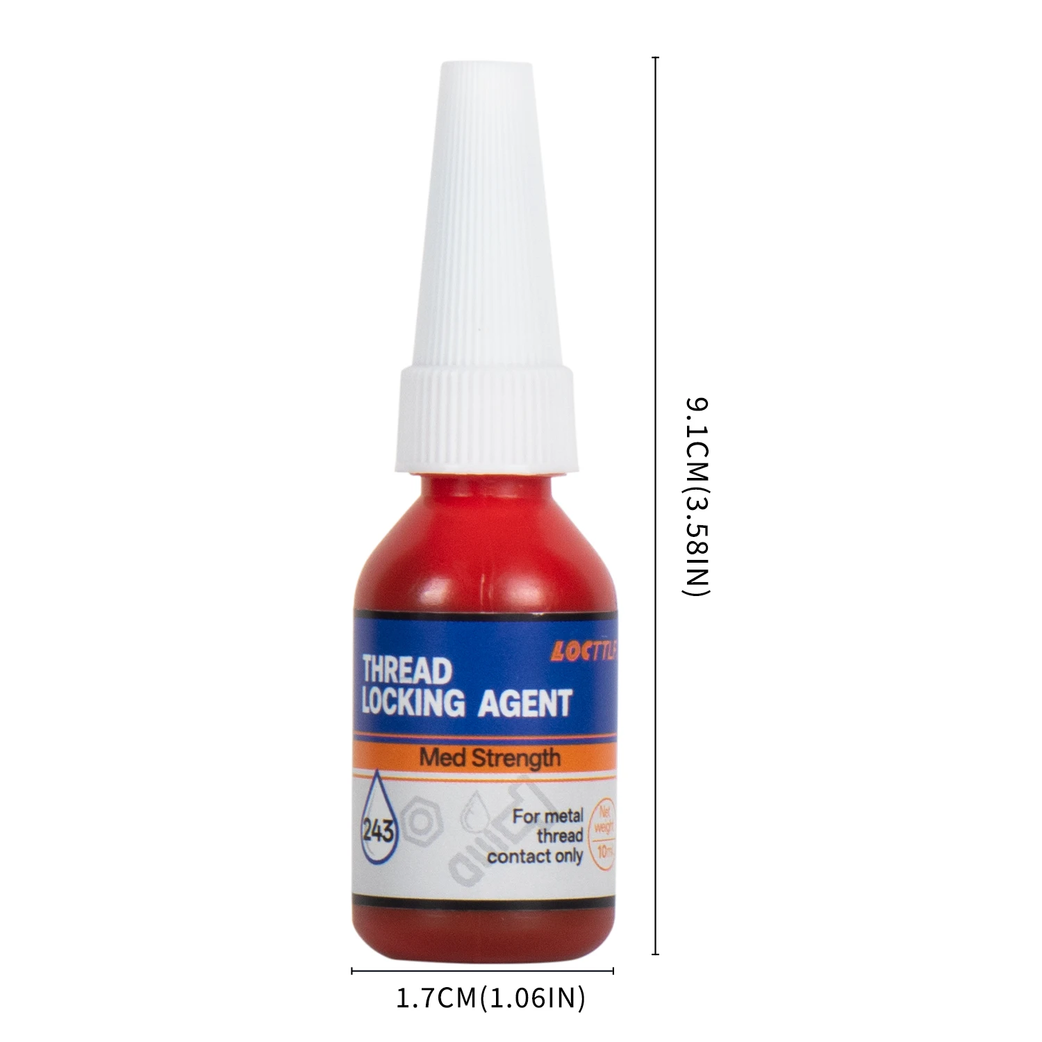 243 Adhesivo de Bloqueo de Roscas de Alta Resistencia 10ml/0.34oz, Adhesivo Anaeróbico de Alta Temperatura Adecuado para Bloqueo de Maquinaria Automotriz