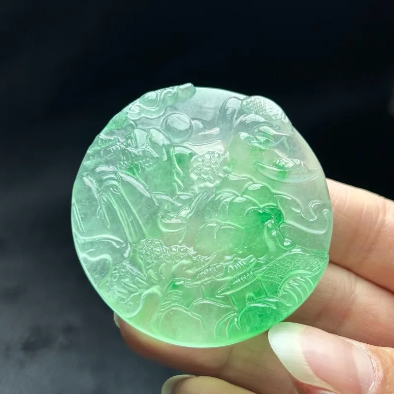 

New Natural High Iceberg Water Artistic Conception Jade Brand, Fashionable and Versatile Pendant