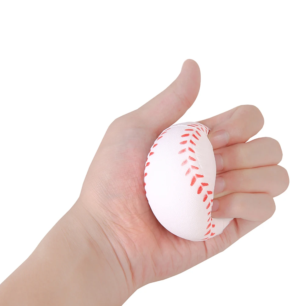 

10pc Vent Ball Small Baseball PU White Mini Sports Balls Sponge Stress Relief Kids Party Favor Boxes Entertainment Role Props