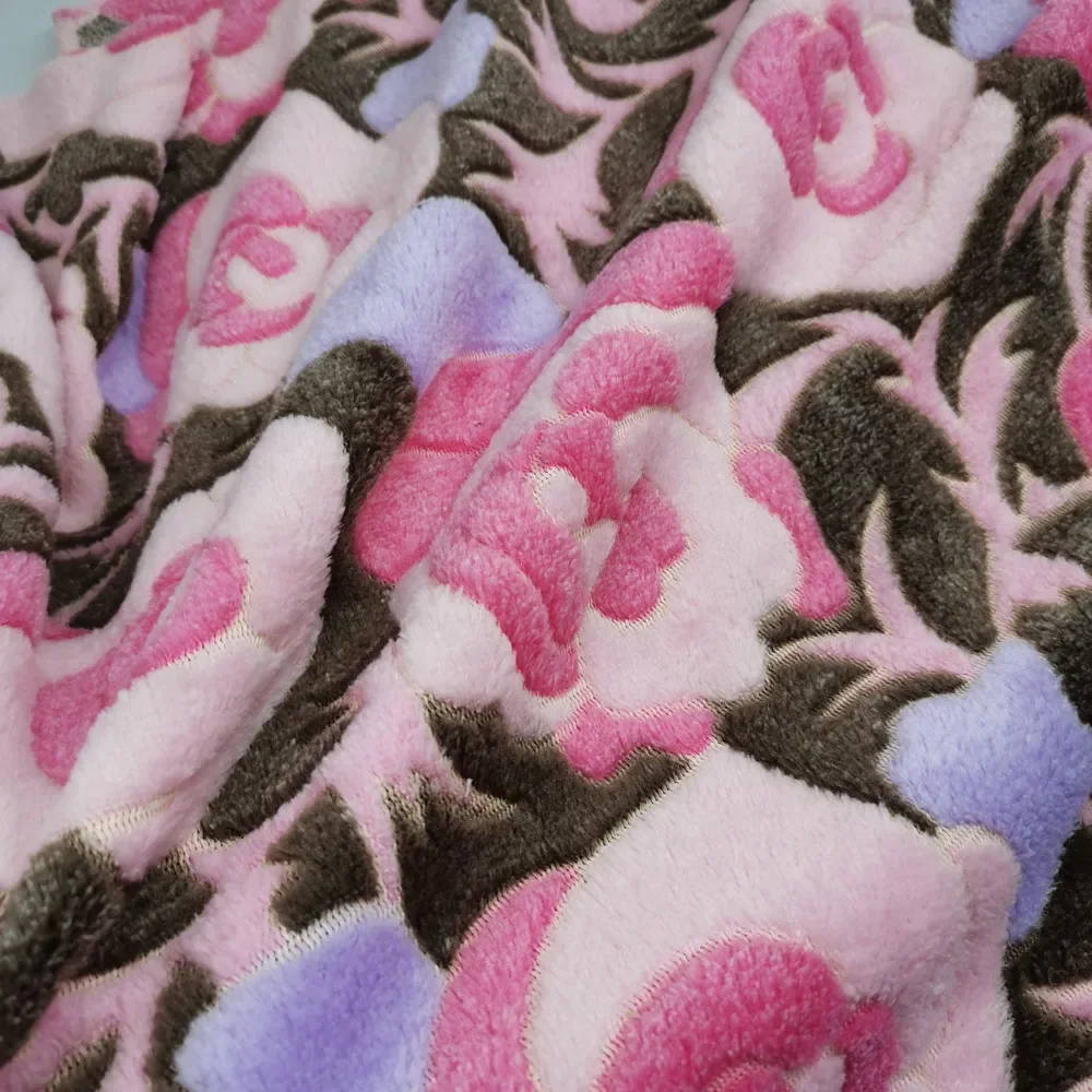 Fleeced Flannel Fabric Double Faced Coral Fleece Soft Warm Baby Plush Bedsheet Cloth Velveteen Blanket Fabric 160*50cm