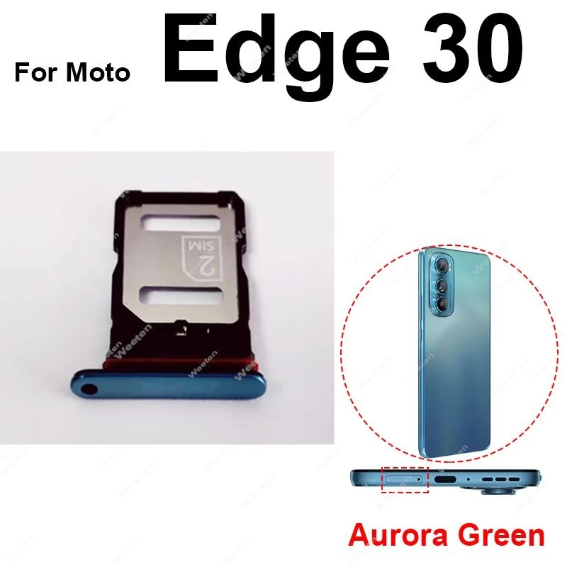 For Motorola MOTO Edge 30 Pro Neo X30 SIM Card Tray Holder Dual
