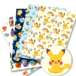 Pokemon Cartoon Fabric140*50cm Handmade Sewing Patchwork Quilting Baby Dress Home Sheet Printed Fabric Fabric Sewing Kids