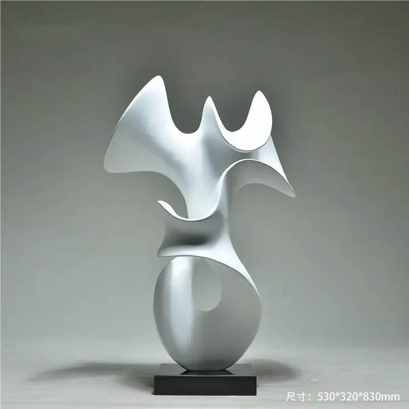 Hotel model room, home accessories, villa furnishings, modern simple fiberglass abstract art sculptures, high-end