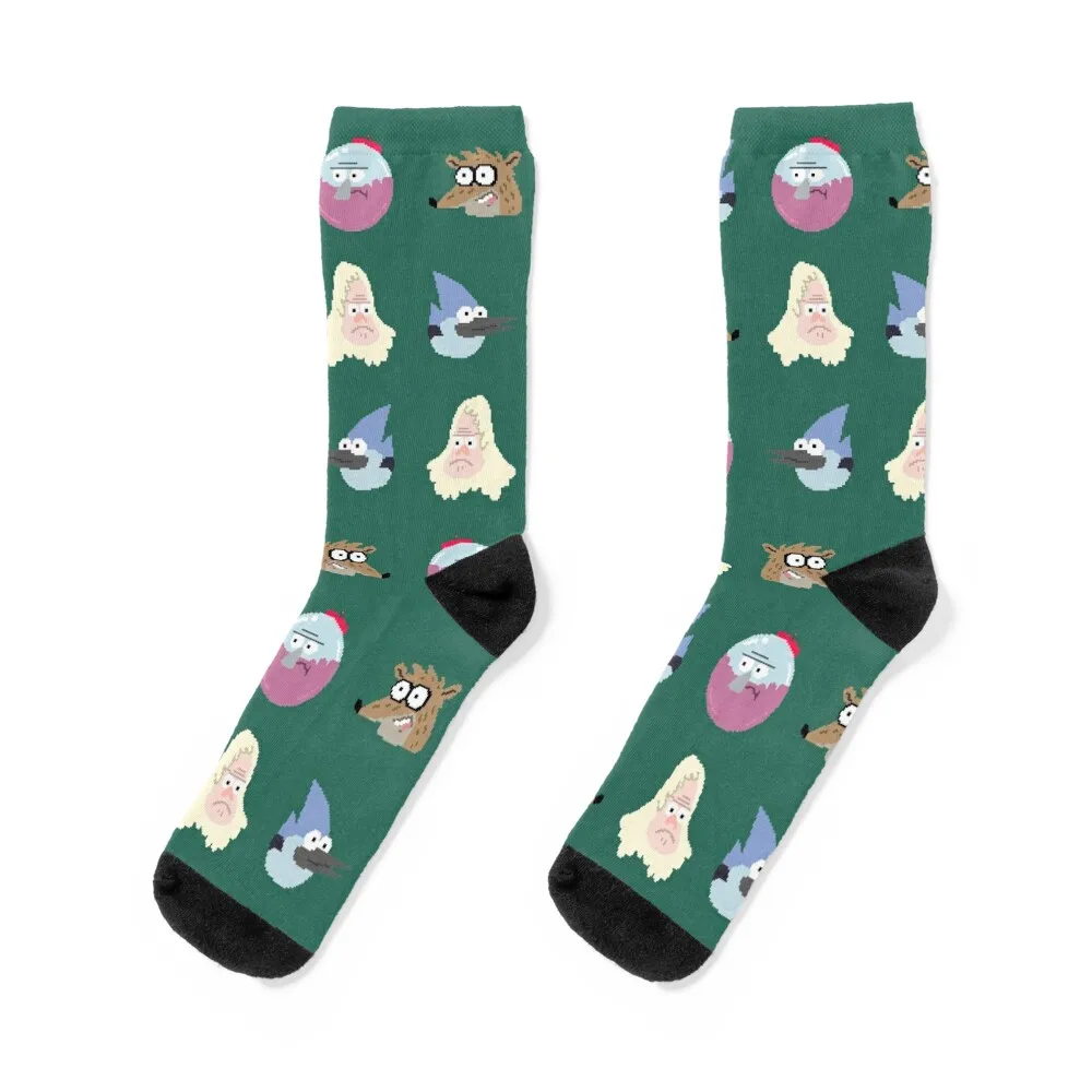 Regular Show - Pixel Pattern Socks Stockings compression gifts new in's man Socks Men Women's