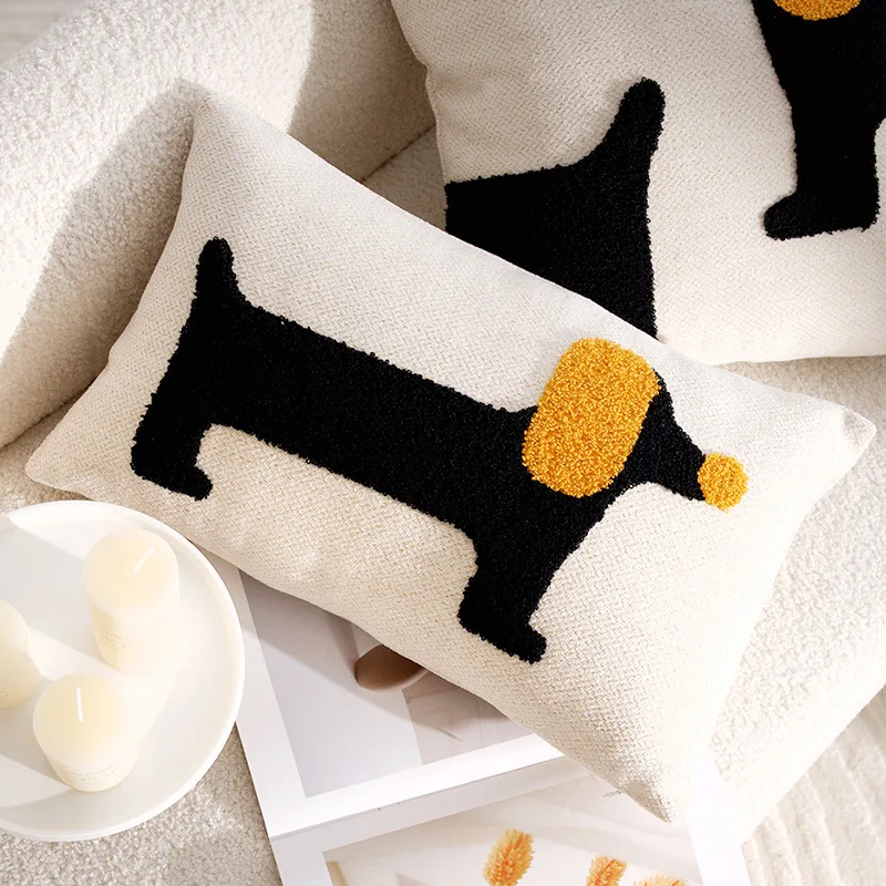 30X50/45x45CM Cute Cartoon Puppy Throw Pillow Cover Animal Stamping Waist Cushion Cover Decor Home Decorative Pillowcase