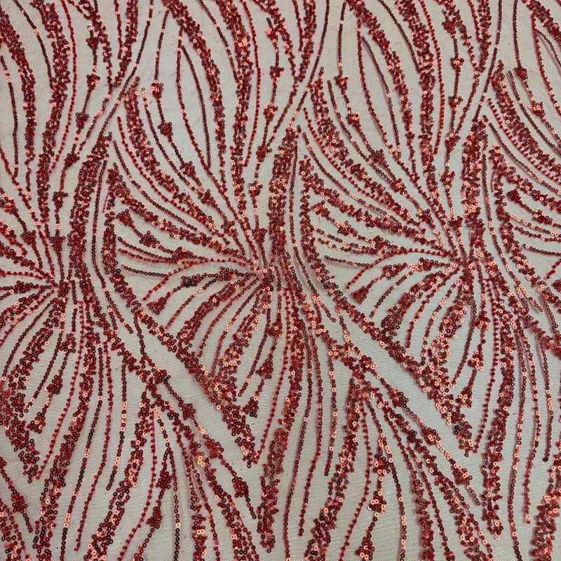Glitter Sequin Beaded Lace Fabric 90X120Cm French Tulle for Stage Performance Costume Party Wedding Dress Diy