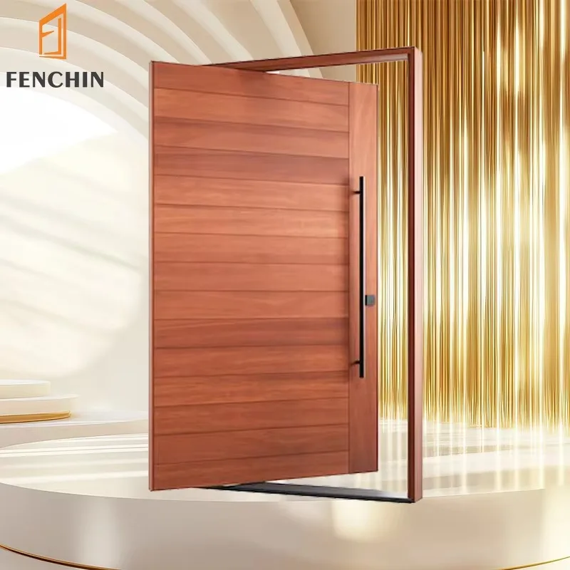 

Customized Security Hurricane Proof Fiberglass Doors Houses Entrance Pivot Front Entry Door