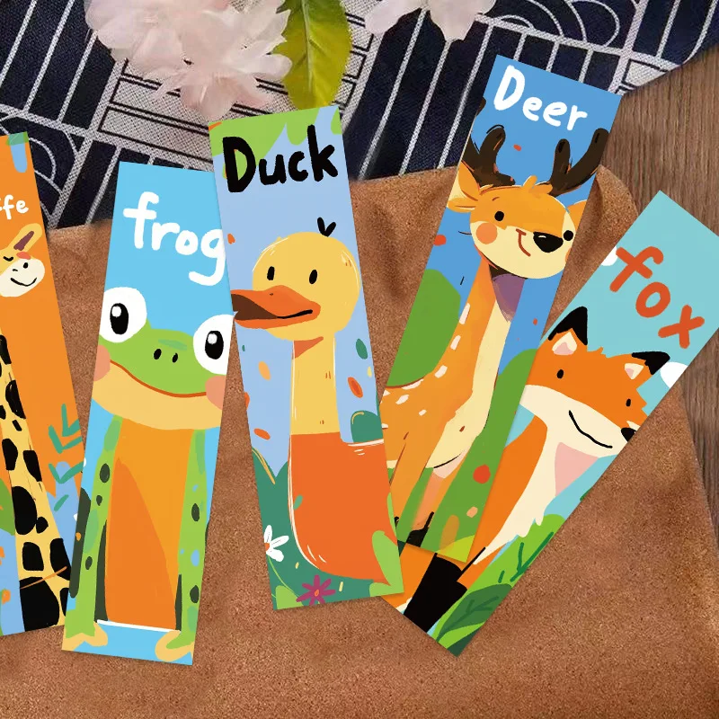 30 قطعة من الإشارات المرجعية للحيوانات المسطحة ديكور ورقي فني لقراءة المجلات