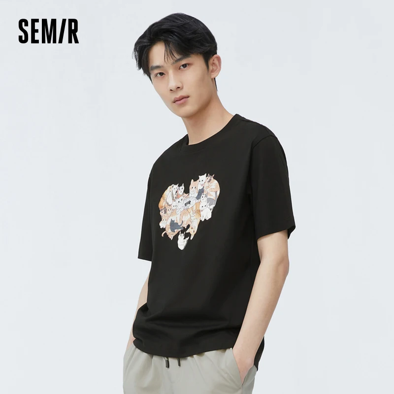 Semir Short Sleeve T Shirt Men Summer Cool Relaxed Fashion Casual O Neck Knitted Top Tshirt For Man