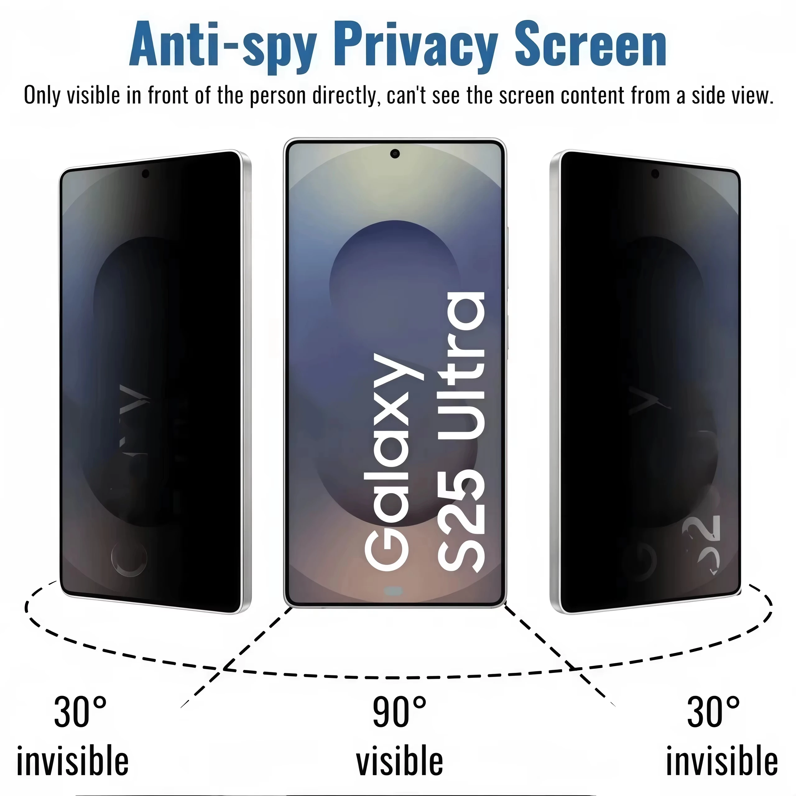 

1-2PCS Anti-Spy Dust Free Glass For Samsung Galaxy S26 Ultra S25 S24 FE S23 S22 A56 A55 A54 A53 A52 A51 Privacy Screen Protector