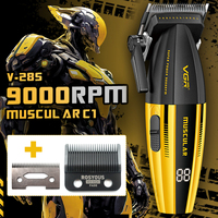 VGR V-285 9000RPM Professional Hair Clipper for Men LED Display DLC Blade Cordless Ceramic Blade Hair Trimmer Haircut Machine