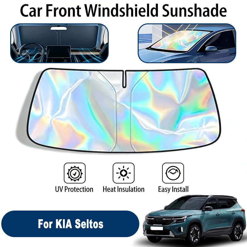

Windshield Sun Shade For KIA Seltos Foldable UV Reflective Front Window Sun Protection Cover Accessories