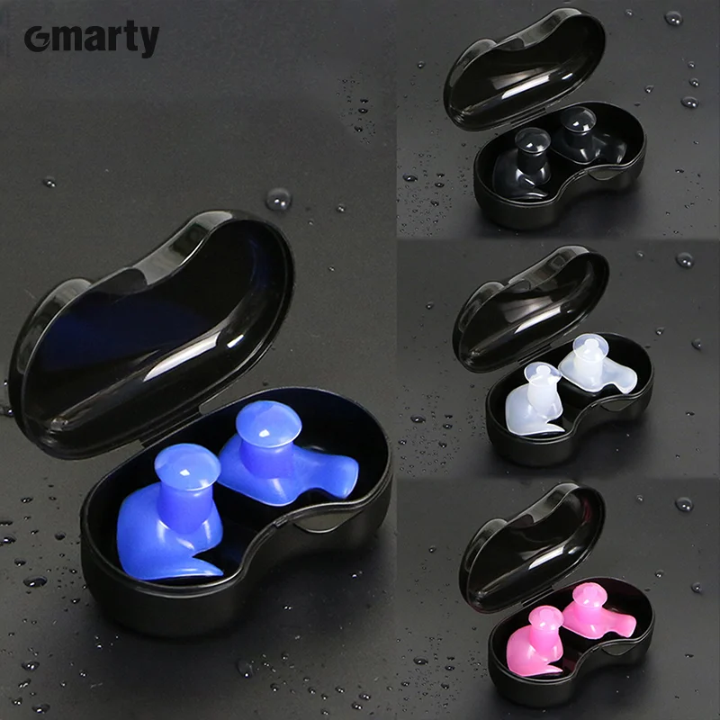 New Durable Earplugs Classic Delicate Texture 1 Pair Waterproof Soft Earplugs Silicone Portable Ear Plugs Swimming Accessories