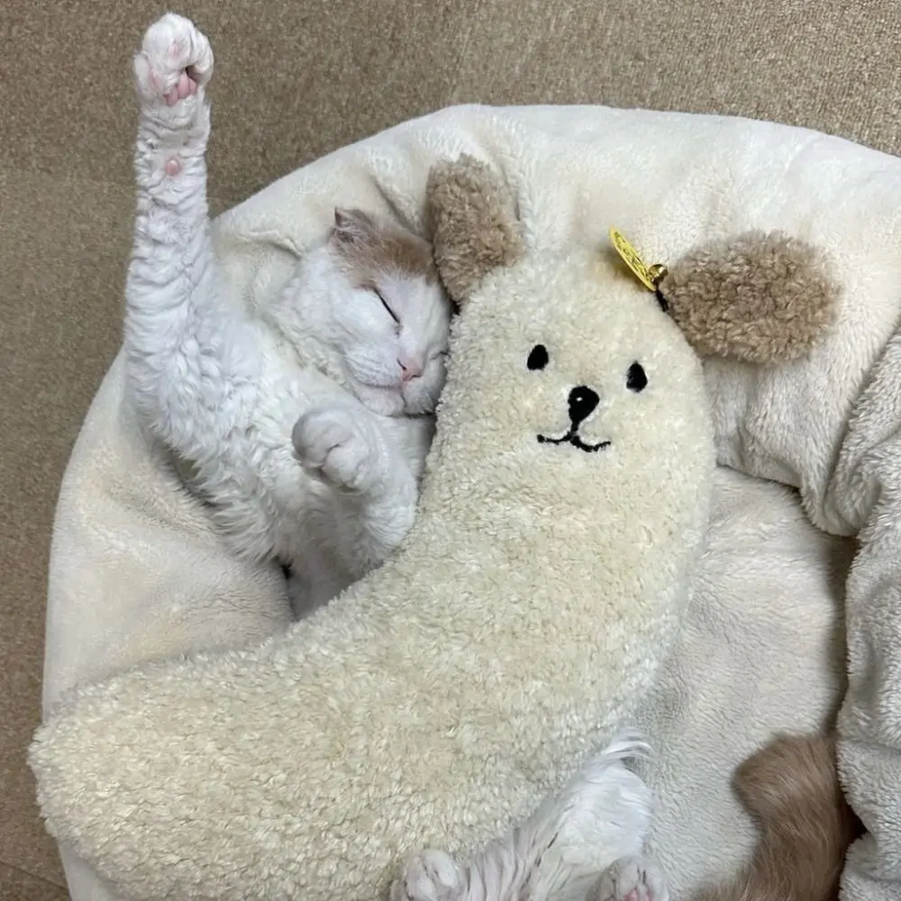 

Bed Mat Fashion Pet Little Pillow Neck Protector U-Shaped Dog Cat Headrest Plush Soft Pet Sleeping Mat Pet Supplies