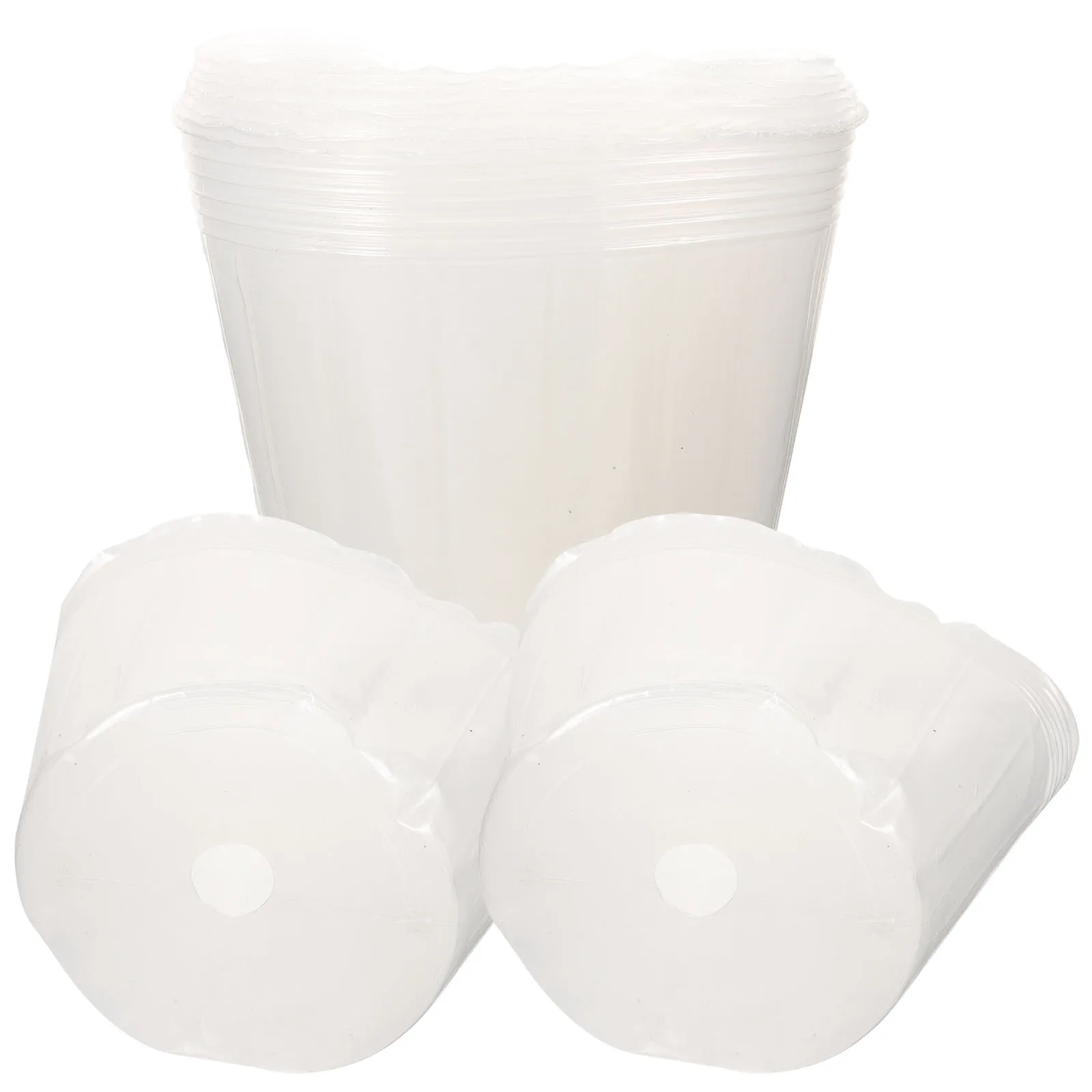 10개입 플라스틱 묘목 화분 라이너 투명 플랜터 라이너 정원 식물 화분 식물 재배 용품 플라스틱 플랜터 인서트