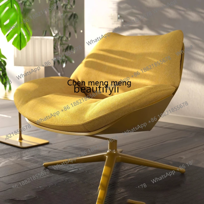 E153 scandinavian Light Luxury Backrest Soft Bag Tiger Chair Creative Rotating Lounge Chair Living Room Negotiation Chair