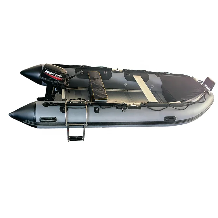 2024 High-Speed Boat 1.2mm PVC Strong 400cm Inflatable Racing Boat with Outboard Engine for Fishing and Drifting