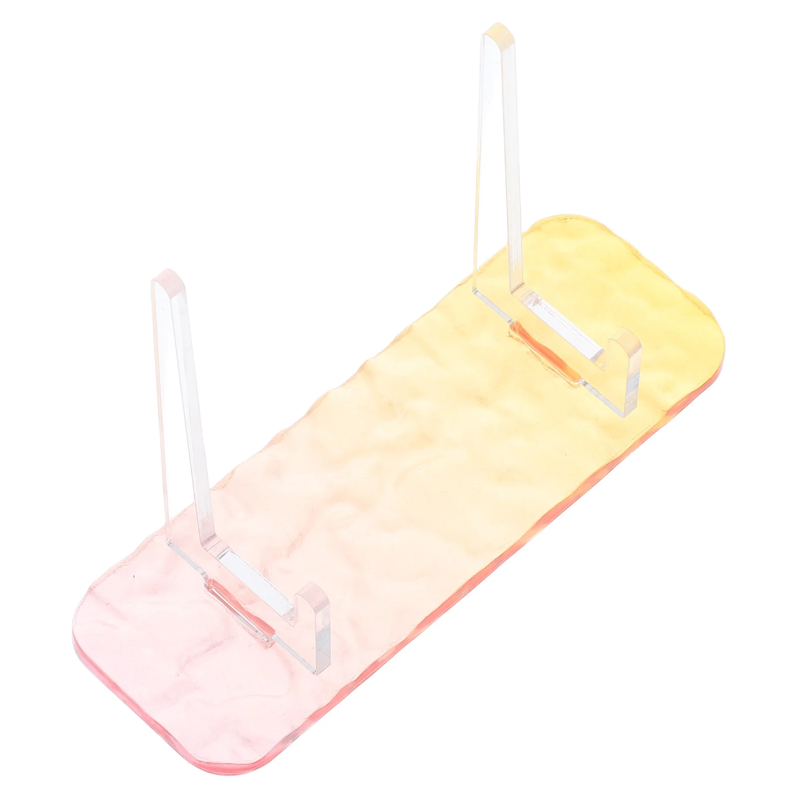 

Alipis Transparent Acrylic Display Rack Card Stand Pin Holder Easel Storage Enamel Pin Display Plate